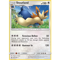 Stoutland 105/149 SM Base Set Rare Pokemon Card NEAR MINT TCG