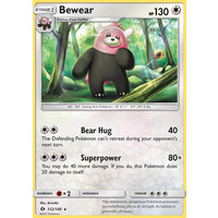Bewear 112/149 SM Base Set Rare Pokemon Card NEAR MINT TCG
