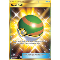 Nest Ball 158/149 SM Base Set Holo Full Art Secret Rare Pokemon Card NEAR MINT TCG