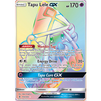 Tapu Lele GX 155/145 SM Guardians Rising Hyper Rare Full Art Holo Pokemon Card