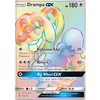Drampa GX 160/145 SM Guardians Rising Hyper Rare Full Art Holo Pokemon Card