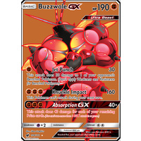 Buzzwole GX 104/111 SM Crimson Invasion Ultra Rare Full Art Holo Pokemon Card