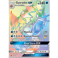 Gyarados GX 112/111 SM Crimson Invasion Hyper Rare Full Holo Pokemon Card