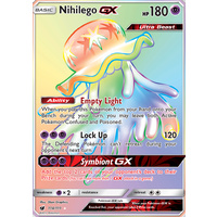 Nihilego GX 114/111 SM Crimson Invasion Hyper Rare Full Holo Pokemon Card