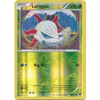 Larvesta 14/114 XY Steam Siege Reverse Holo Common Pokemon Card NEAR MINT TCG
