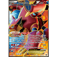 Volcanion EX 107/114 XY Steam Siege Holo Ultra Rare Full Art Pokemon Card NEAR MINT TCG