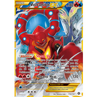 Volcanion EX 115/114 XY Steam Siege Holo Secret Rare Full Art Pokemon Card NEAR MINT TCG