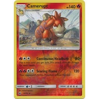 Camerupt 14/111 SM Crimson Invasion Reverse Holo Rare Pokemon Card MINT TCG