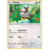 Starly 81/111 SM Crimson Invasion Common Pokemon Card MINT TCG