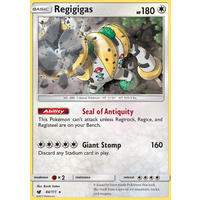 Regigigas 84/111 SM Crimson Invasion Rare Holo Pokemon Card MINT TCG