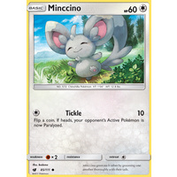 Minccino 85/111 SM Crimson Invasion Common Pokemon Card MINT TCG