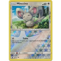 Minccino 85/111 SM Crimson Invasion Reverse Holo Common Pokemon Card MINT TCG