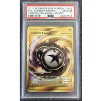 2017 Pokemon Sun & Moon Crimson Invasion 122 Full Art Counter Energy Secret PSA 10 GEM MINT