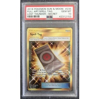 2018 Pokemon Sun & Moon Lost Thunder 235 Full Art Spell Tag Secret PSA 10 GEM MINT
