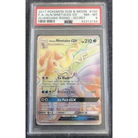 2017 Pokemon Sun & Moon Guardians Rising 150 Full Art Alolan Ninetales GX Hyper Rare PSA 8 NEAR MINT - MINT