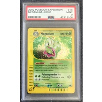 2002 Pokemon Expedition 18 Meganium-Holo PSA 9 MINT
