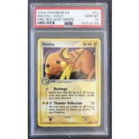 2004 Pokemon EX Fire Red Leaf Green 12 Raichu-Holo PSA 10 GEM MINT