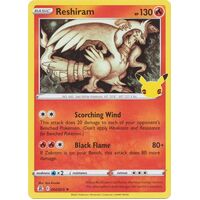 Reshiram 2/25 SWSH Celebrations Holo Rare Pokemon Card NEAR MINT TCG