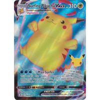 Surfing Pikachu Vmax 9/25 SWSH Celebrations Holo Ultra Rare Pokemon Card NEAR MINT TCG