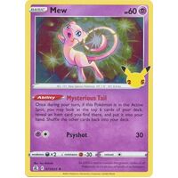 Mew 11/25 SWSH Celebrations Holo Rare Pokemon Card NEAR MINT TCG