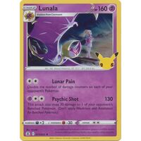 Lunala 15/25 SWSH Celebrations Holo Rare Pokemon Card NEAR MINT TCG