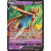 Zacian V 16/25 SWSH Celebrations Holo Ultra Rare Pokemon Card NEAR MINT TCG