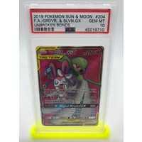 PSA 10 Gardevoir & Sylveon GX 2019 Pokemon Sun & Moon Unbroken Bonds 204 Full Art