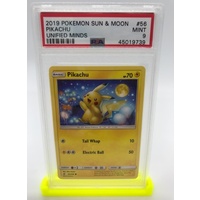 PSA 9 Pikachu 2019 Pokemon Sun & Moon Unified Minds 56