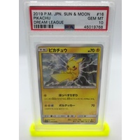 PSA 10 Pikachu 2019 Pokemon Japanese Sun & Moon Dream League 16