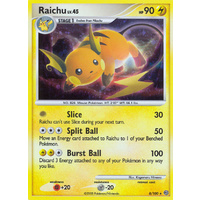 Raichu 8/100 DP Stormfront Holo Rare Pokemon Card NEAR MINT TCG