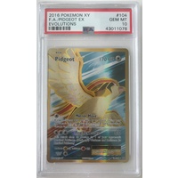 PSA 10 GEM MINT PIDGEOT EX FULL ART 104 EVOLUTIONS POKEMON CARD