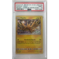 PSA 9 MINT ZAPDOS HOLO PROMO TEAM UP PRERELEASE SM159 POKEMON CARD