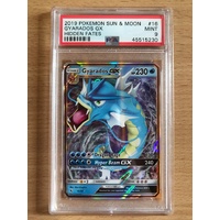 PSA MINT 9 Gyarados GX 2019 Pokemon Sun & Moon Hidden Fates 16
