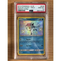 PSA GEM MINT 10 Alolan Vulpix Holo 2019 Pokemon Sun & Moon Hidden Fates SV8