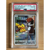 PSA GEM MINT 10 Pikachu 2019 Pokemon Japanese Sun & Moon Dream League 54 Full Art
