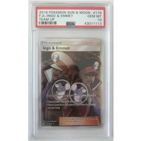 PSA 10 GEM MINT INGO & EMMET FULL ART 176 TEAM UP POKEMON CARD