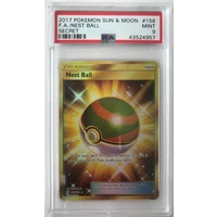 Full Art Nest Ball Secret PSA MINT 9 2017 Pokemon Sun & Moon 158