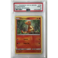 Charmander PSA 9 MINT 2017 Pokemon Sun & Moon Burning Shadows 18