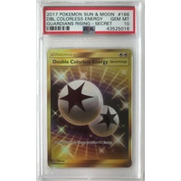 Double Colorless Energy Secret PSA 10 GEM MINT 2017 Pokemon Sun & Moon Guardians Rising 166