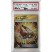 Full Art/Metal Goggles Secret PSA 10 GEM MINT 2019 Pokemon Sun & Moon Team Up 195