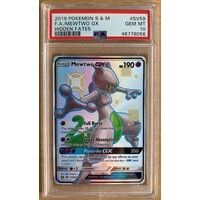 PSA 10 GEM MINT 2019 Pokemon Sun & Moon Hidden Fates SV59 Full Art/Mewtwo GX