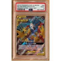 PSA 9 MINT 2019 Pokemon Sun & Moon Hidden Fates 66 Full Art/Moltres & Zapdos & Articuno GX