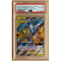 PSA 10 GEM MINT 2019 Pokemon Sun & Moon Hidden Fates 66 Full Art/Moltres & Zapdos & Articuno GX