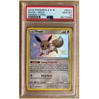 PSA 10 GEM MINT 2019 Pokemon Sun & Moon Hidden Fates SV41 Eevee-Holo