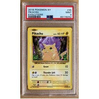 PSA 9 MINT 2016 Pokemon XY Evolutions 35 Pikachu