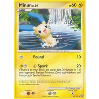 Minun 25/100 DP Majestic Dawn Rare Pokemon Card NEAR MINT TCG