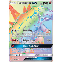 Turtonator GX 148/145 SM Guardians Rising Hyper Rare Full Art Holo Pokemon Card
