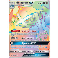 Metagross GX 157/145 SM Guardians Rising Hyper Rare Full Art Holo Pokemon Card