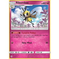 Ribombee 93/149 SM Base Set Holo Rare Pokemon Card NEAR MINT TCG