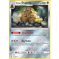Alolan Dugtrio 87/149 SM Base Set Holo Rare Pokemon Card NEAR MINT TCG